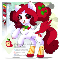 Size: 600x600 | Tagged: safe, artist:snow angel, oc, oc only, pegasus, pony, bow, bowtie, female, hair bow, looking at you, mare, open mouth, rearing, smiling, solo