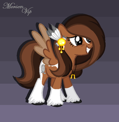 Size: 506x516 | Tagged: safe, artist:merienvip, oc, oc only, oc:gillian, pegasus, pony, female, gradient background, mare, solo, striped background