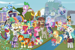 Size: 1280x853 | Tagged: safe, artist:dm29, apple bloom, apple rose, applejack, auntie applesauce, big macintosh, chancellor neighsay, cozy glow, crackle cosette, derpy hooves, discord, firelight, flam, flim, fluttershy, gallus, goldie delicious, granny smith, jack hammer, maud pie, mudbriar, ocellus, pinkie pie, princess celestia, queen chrysalis, rainbow dash, rarity, sandbar, scootaloo, silverstream, smolder, spike, starlight glimmer, stellar flare, sugar belle, sunburst, sweetie belle, terramar, trixie, twilight sparkle, yona, alicorn, changedling, changeling, classical hippogriff, draconequus, dragon, earth pony, griffon, hippogriff, pegasus, pony, seapony (g4), unicorn, yak, a matter of principals, fake it 'til you make it, friendship university, g4, grannies gone wild, horse play, marks for effort, molt down, non-compete clause, road to friendship, school daze, surf and/or turf, the break up breakdown, the end in friend, the hearth's warming club, the maud couple, the mean 6, the parent map, yakity-sax, alternate hairstyle, apple shed, azurantium, backwards ballcap, baseball cap, bipedal, bow, camera, cap, cardboard maud, chair, chocolate, classroom, clothes, cloven hooves, construction pony, cosplay, costume, cowboy hat, cutie mark, cutie mark crusaders, director spike, director's chair, disguise, disguised changeling, dragoness, edgelight glimmer, eea rulebook, empathy cocoa, eyepatch, eyepatch (disguise), eyes on the prize, female, filly, fishing rod, flim flam brothers, fluttergoth, flying, food, geode, glimmer goth, gold horseshoe gals, hair bow, hat, helmet, hipstershy, hot chocolate, i mean i see, it's not a phase, it's not a phase mom it's who i am, jewelry, kickline, leaking, levitation, magic, male, mare, marshmallow, monkey swings, necklace, pipe, plainity, rocket, school of friendship, seaponified, seapony scootaloo, severeshy, ship:maudbriar, shipping, showgirl, shylestia, species swap, stallion, steve buscemi, sticks, straight, student six, swimming, telekinesis, the cmc's cutie marks, the meme continues, the story so far of season 8, this isn't even my final form, toy interpretation, trixie's rocket, trixie's wagon, twilight sparkle (alicorn), vine, wagon, wall of tags, winged spike, wings, yovidaphone