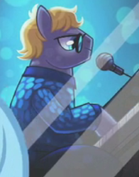 Size: 1029x1311 | Tagged: safe, screencap, pony, g4, grannies gone wild, cropped, elton john, ponified, solo focus, zoomed in