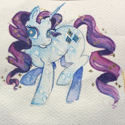Size: 1681x1681 | Tagged: safe, artist:analioth, rarity, pony, unicorn, g4, female, mare, signature, solo, traditional art