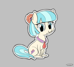 Size: 2613x2392 | Tagged: safe, artist:taurson, coco pommel, earth pony, pony, g4, cocobetes, cute, female, high res, mare, simple background, solo