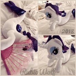 Size: 1600x1600 | Tagged: safe, artist:rubiowolf, rarity, seapony (g4), g4, female, irl, photo, plushie, seaponified, seapony rarity, solo, species swap