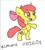 Size: 628x700 | Tagged: safe, artist:cmara, apple bloom, earth pony, pony, g4, cutie mark, female, solo, the cmc's cutie marks, traditional art