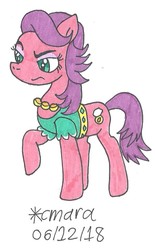 Size: 584x943 | Tagged: safe, artist:cmara, spoiled rich, pony, g4, female, solo, traditional art