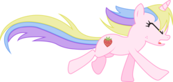 Size: 7545x3594 | Tagged: safe, artist:mowza2k2, holly dash, pony, unicorn, g4, swarm of the century, absurd resolution, background pony, eyes closed, female, mare, open mouth, running, simple background, solo, transparent background, vector