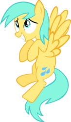 Size: 4098x7001 | Tagged: safe, artist:mowza2k2, sunshower raindrops, pegasus, pony, feeling pinkie keen, absurd resolution, background pony, female, flying, mare, sheepish grin, simple background, solo, transparent background, vector