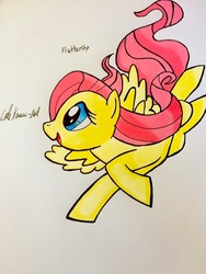 Size: 720x960 | Tagged: safe, fluttershy, pegasus, pony, g4, cute, drawing, female, sketch, solo
