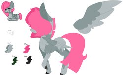 Size: 1368x844 | Tagged: safe, artist:dasju-bleu, oc, oc only, oc:turtledove tune, pegasus, pony, female, mare, offspring, parent:big macintosh, parent:marble pie, parents:marblemac, reference sheet, simple background, solo, white background