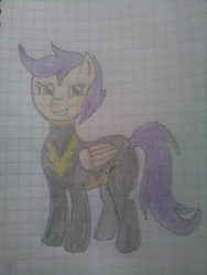 Size: 1944x2592 | Tagged: safe, artist:balticpagan, scootaloo, pony, g4, the washouts (episode), female, graph paper, solo, traditional art