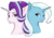 Size: 1024x720 | Tagged: safe, artist:scariswolf, starlight glimmer, trixie, pony, unicorn, g4, looking at each other, one eye closed, simple background, transparent background, wink