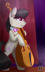 Size: 1181x1890 | Tagged: safe, artist:php97, octavia melody, earth pony, pony, g4, bowtie, cello, female, mare, musical instrument, solo