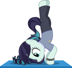 Size: 8419x7965 | Tagged: safe, artist:jhayarr23, coloratura, earth pony, pony, g4, absurd resolution, clothes, female, mare, rara, simple background, solo, transparent background, vector, yoga