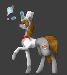 Size: 856x960 | Tagged: artist needed, safe, oc, oc only, oc:bouquet garni, pony, unicorn, chef, chef's hat, cook, hat, solo