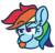 Size: 400x380 | Tagged: safe, artist:threetwotwo32232, rainbow dash, pegasus, pony, g4, female, mare, simple background, solo, tongue out, transparent background