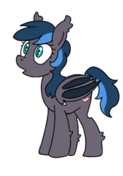 Size: 261x375 | Tagged: artist needed, safe, oc, oc only, oc:star duster, bat pony, pony, female, mare, rule 63, simple background, solo, transparent background