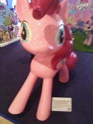 Size: 3016x4032 | Tagged: safe, photographer:horsesplease, pinkie pie, rainbow dash, twilight sparkle, g4, official, 1000 shots to get the perfect photograph, derp, face of fun, life-size pinkie statue, malaysia, photo