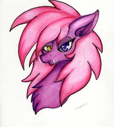 Size: 2455x2741 | Tagged: safe, artist:luxiwind, oc, oc only, oc:crimson night, earth pony, pony, bust, female, high res, mare, portrait, solo, traditional art