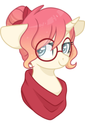 Size: 2048x3000 | Tagged: safe, artist:cinnamontee, oc, oc only, oc:fumiko, pony, unicorn, bust, female, mare, portrait, simple background, solo, transparent background