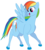 Size: 1700x1900 | Tagged: safe, artist:shitigal-artust, rainbow dash, pegasus, pony, g4, female, hoers, looking back, mare, simple background, smiling, solo, spread wings, transparent background, wings