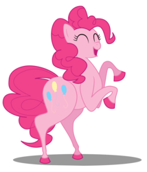 Size: 1800x2100 | Tagged: safe, artist:shitigal-artust, pinkie pie, earth pony, pony, g4, female, hoers, mare, open mouth, rearing, simple background, smiling, solo, transparent background