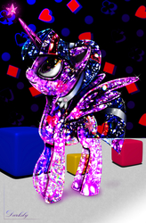 Size: 3150x4800 | Tagged: safe, artist:darksly, twilight sparkle, alicorn, crystal pony, pony, g4, crystallized, female, solo, twilight sparkle (alicorn)