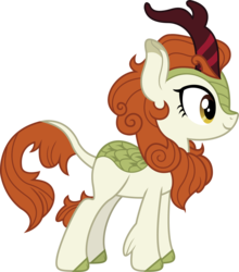 Size: 1731x1968 | Tagged: safe, artist:gunchaman684, autumn blaze, kirin, g4, sounds of silence, female, simple background, smiling, solo, transparent background, vector