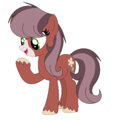 Size: 402x428 | Tagged: safe, artist:xpiankax, oc, oc only, oc:flower (xpiankax), earth pony, pony, base used, female, mare, offspring, parent:cheerilee, parent:trouble shoes, simple background, solo, transparent background, unshorn fetlocks