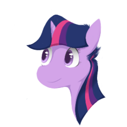 Size: 276x276 | Tagged: safe, artist:lowelf, twilight sparkle, pony, g4, bust, simple background, white background