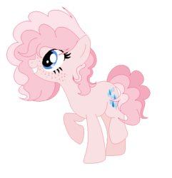 Size: 452x468 | Tagged: safe, artist:xpiankax, oc, oc only, oc:snow candy, earth pony, pony, base used, female, freckles, mare, offspring, parent:double diamond, parent:pinkie pie, simple background, solo, transparent background