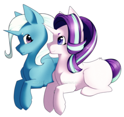Size: 1024x968 | Tagged: safe, artist:scariswolf, starlight glimmer, trixie, pony, unicorn, g4, simple background, transparent background