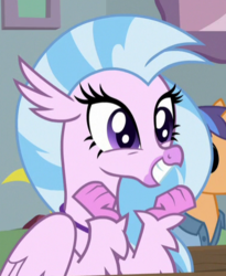 Size: 381x465 | Tagged: safe, screencap, silverstream, classical hippogriff, hippogriff, a rockhoof and a hard place, g4, cropped, cute, diastreamies