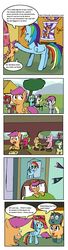 Size: 2734x10052 | Tagged: safe, artist:helsaabi, bon bon, derpy hooves, lyra heartstrings, rainbow dash, scootaloo, sweetie drops, g4, the washouts (episode), comic, poster, role reversal