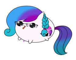 Size: 2625x2061 | Tagged: safe, artist:lullabytrace, oc, oc only, oc:aurora starling, earth pony, pony, blob, cute, glasses, high res, simple background, solo, tongue out, transparent background