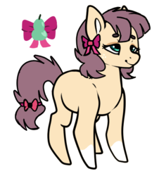 Size: 503x556 | Tagged: safe, artist:theapplebeauty, oc, oc only, earth pony, pony, female, mare, offspring, parent:apple bloom, parent:snails, parents:snailbloom, simple background, solo, transparent background