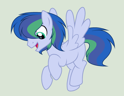 Size: 1832x1424 | Tagged: safe, artist:roseloverofpastels, oc, oc only, oc:night rave, pegasus, pony, green background, male, offspring, parent:bow hothoof, parent:windy whistles, parents:windyhoof, simple background, solo, stallion