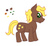 Size: 782x720 | Tagged: safe, artist:marea, oc, oc only, pony, banana, colt, food, male, simple background, solo, white background