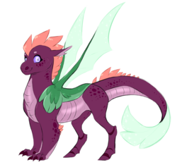 Size: 800x757 | Tagged: safe, artist:vindhov, oc, oc only, dragonling, hybrid, interspecies offspring, magical gay spawn, offspring, parent:spike, parent:thorax, parents:thoraxspike, simple background, solo, transparent background