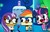 Size: 438x276 | Tagged: safe, edit, rainbow dash, starlight glimmer, twilight sparkle, g4, carla castañeda, crossover, dr. fox, lego, puppycorn, tara strong, the lego movie, unikitty, unikitty!, voice actor joke