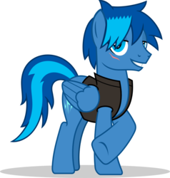 Size: 859x901 | Tagged: safe, artist:mlp-trailgrazer, oc, oc only, oc:karma calm, pegasus, pony, blue eyes, commission, male, simple background, solo, transparent background, underhoof