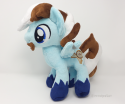 Size: 1500x1242 | Tagged: safe, artist:hipsterowlet, oc, oc:comet flash, pegasus, pony, irl, male, photo, plushie, solo, stallion