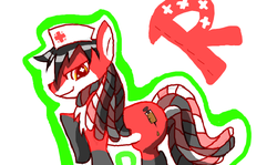 Size: 624x373 | Tagged: safe, artist:emraudark, oc, oc only, oc:renard queenston, pony, lapfox trax, ponified, simple background, solo, white background