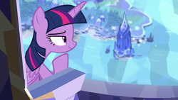 Size: 1280x720 | Tagged: safe, screencap, twilight sparkle, alicorn, pony, a rockhoof and a hard place, g4, cutie map, female, mare, mount aris, out of context, solo, twilight sparkle (alicorn)
