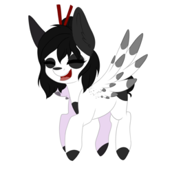 Size: 1700x1700 | Tagged: safe, artist:adostume, oc, oc only, pegasus, pony, hairpin, happy, simple background, smiling, solo, transparent background