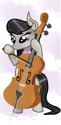 Size: 606x1233 | Tagged: safe, artist:salad-puncher, octavia melody, pony, g4, abstract background, bipedal, cello, female, musical instrument, solo