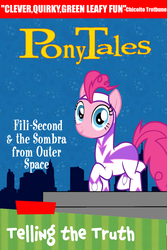 Size: 800x1200 | Tagged: artist needed, safe, edit, fili-second, pinkie pie, series:pony tales, g4, cover art, dvd, fili-second! & the sombra from outer space!, power ponies, song in the comments, veggietales, vhs, video