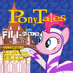 Size: 800x800 | Tagged: artist needed, safe, edit, fili-second, pinkie pie, series:pony tales, g4, power ponies, soundtrack, veggietales