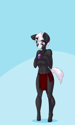 Size: 1500x2500 | Tagged: safe, artist:limebreaker, part of a set, oc, oc:s.leech, unicorn, anthro, unguligrade anthro, amulet, bald face, blaze (coat marking), clothes, coat markings, facial markings, girly, jewelry, loincloth, male, male to futa, partial nudity, topless, transformation