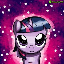 Size: 1600x1600 | Tagged: safe, artist:9987neondraws, twilight sparkle, pony, g4, female, filly, filly twilight sparkle, solo, younger
