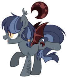 Size: 1537x1755 | Tagged: safe, artist:vintage-owll, oc, oc only, oc:blood moon, bat pony, pony, base used, male, offspring, parent:trixie, simple background, solo, stallion, transparent background